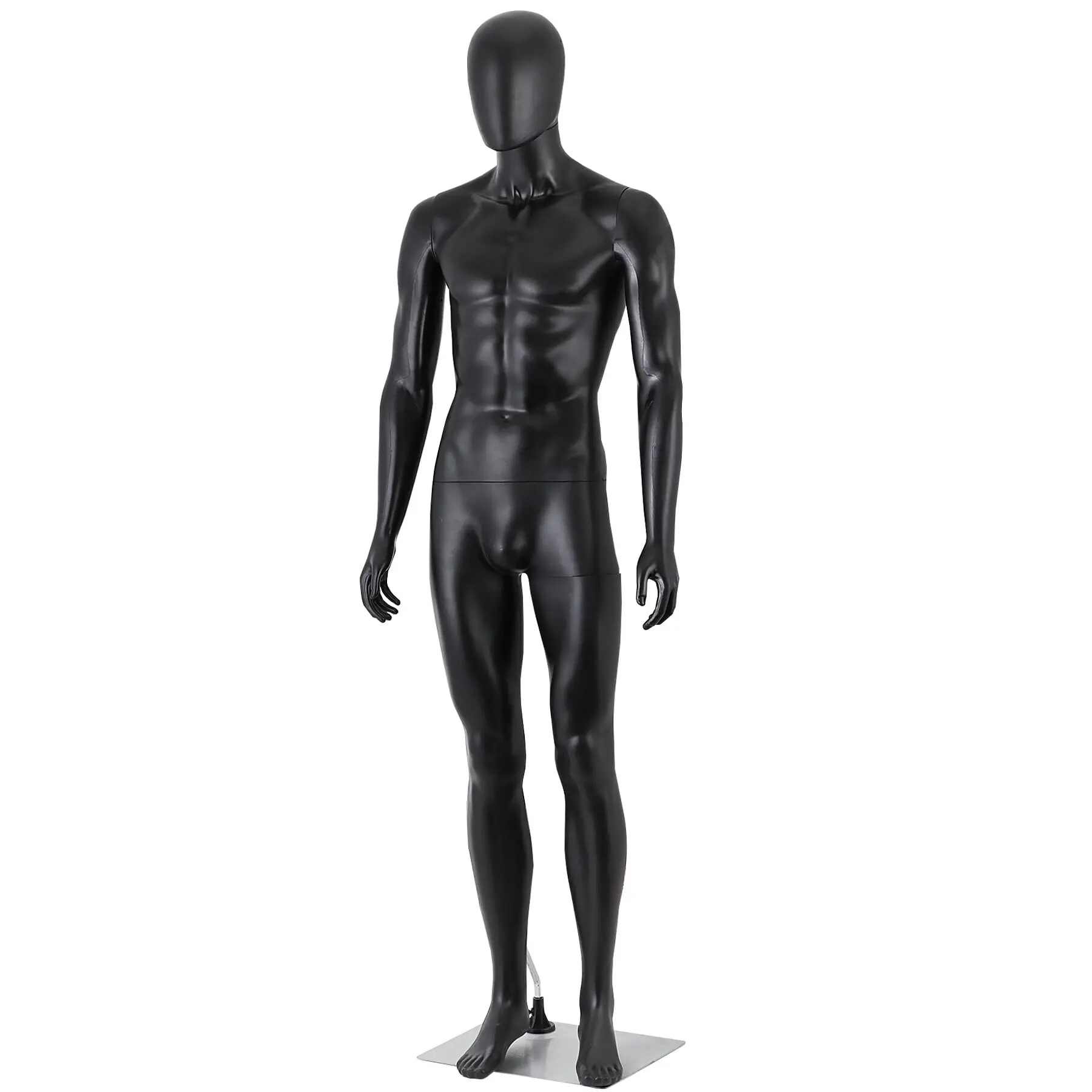 Segawe 73" Male/ 70" Female Full-Body Mannequin Model, Detachable Head, Poseable Body, Customizable Positioning, PP Plastic, Adjustable Metal Base, Portable, 27.56in Waist, Black/White Commercial Salon Furniture for Clothing Stores, Dynamic Displays
