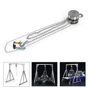 JDM Metal Chain LiftBlock Tackle Hoist Heavy Duty Load for RC Gantry Crane 1/10