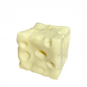 Squishy Cheese Block - Yellow, moldable fidget Toy with Squeeze Feature, Ideal for Play and Relaxation Giant Cheese Squishy - 6/7cm Moldable Non-Rebound & Slow Rebound Fidget Toy| Viral ASMR Stress Ball