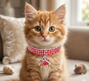 Classic Solid Color Dog Collar in Alloy Material with Simple Design 23g Pet Accessory Elegant and Durable