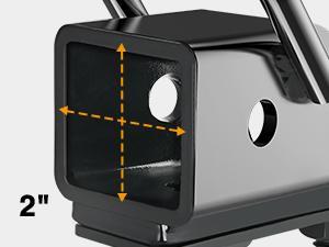 Nilight 2 Inch Rear Trailer Hitch Receiver Kit for ATV UTV Rear Bumper Tow Hook Black Hitch Cover Kit Outdoor Fishing Equipment Fishing Stuff Fishing Bundle