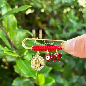 Virgencita & bow pin