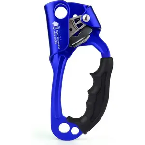 Climbing Hand Ascender Outdoor Mountaineering Tree Arborist Climbing Rappelling Equip Hand Ascender for 8-14MM Rope Left Right Hand Ascender
