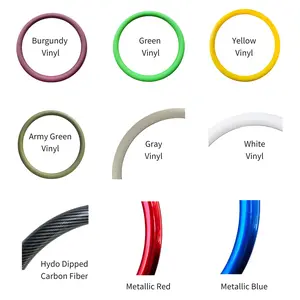 Forever Sharp 18" Half Wrap Steering Wheel Cover - Durable Green Vinyl Hydro Dipped Finish for Custom Truck Interior - Easy Installation & Smooth Contoured Design - Sold Separately