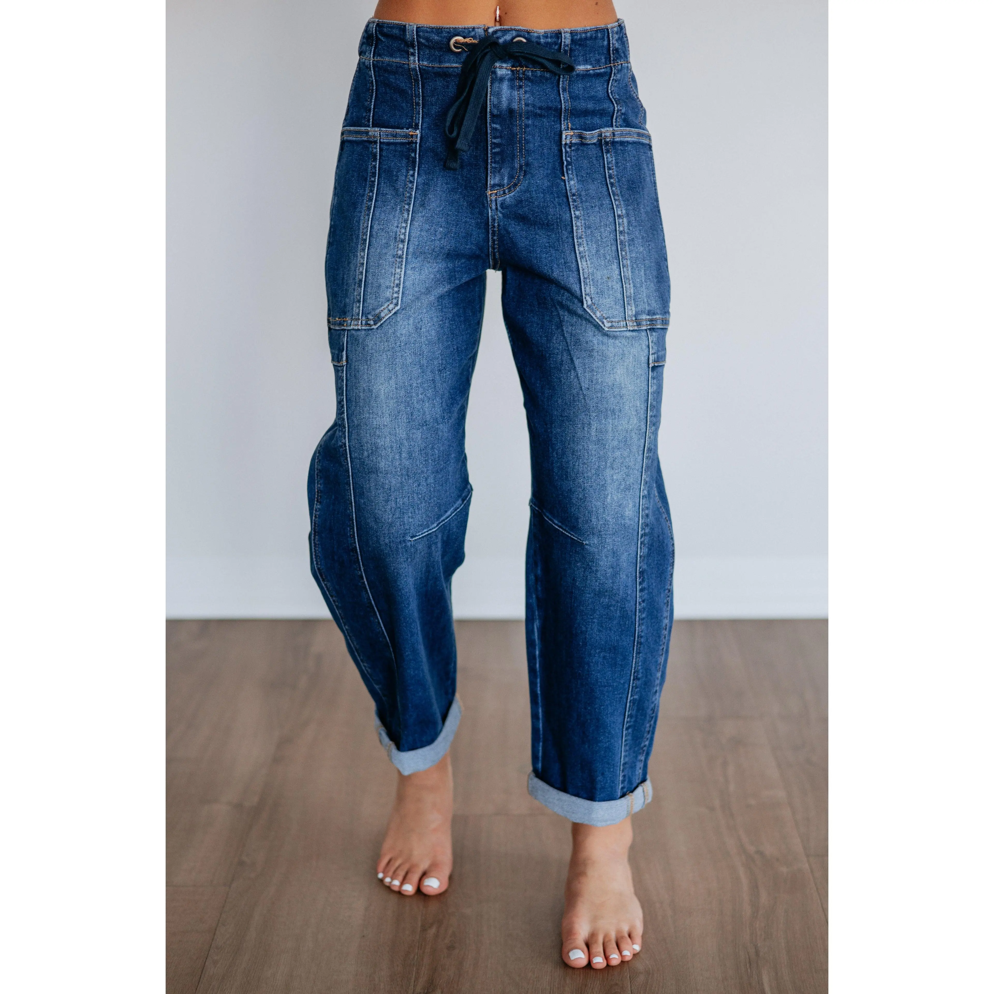 Kodi Risen Cargo Jeans - Dark Wash