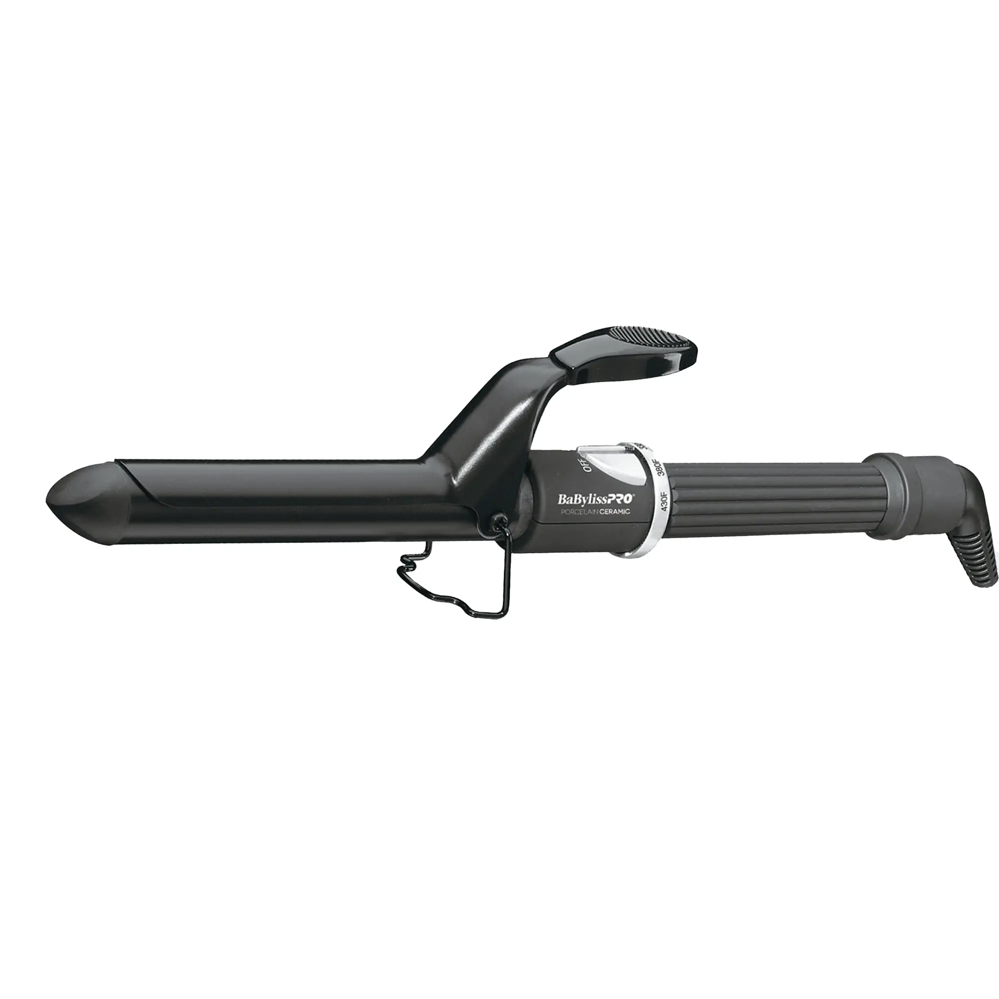 BabylissPRO Porcelain Ceramic 1" Spring Curling Iron Model BP100SUC Fast-Heating Smooth Ceramic Barrel for Defined Long-Lasting Curls Lightweight Adjustable Flawless Handle