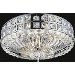 CWI Lighting Bloome 6 Light 17 inch Chrome Bowl Flush Mount Ceiling Light 5039C17C