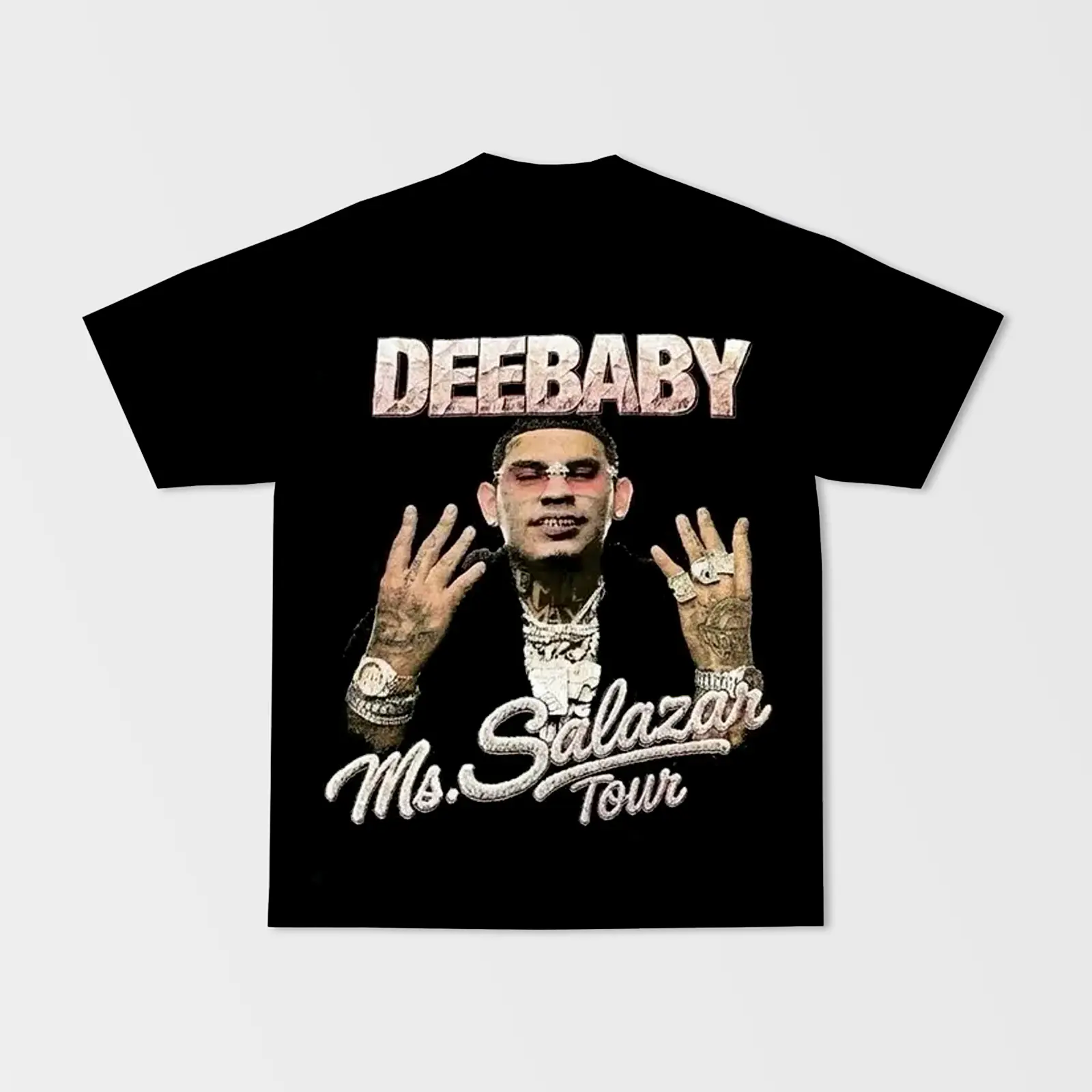 Deebaby Shirt Retro Hip Hop Heavyweight Cotton Graphic T-Shirt Top For Fans XY030604
