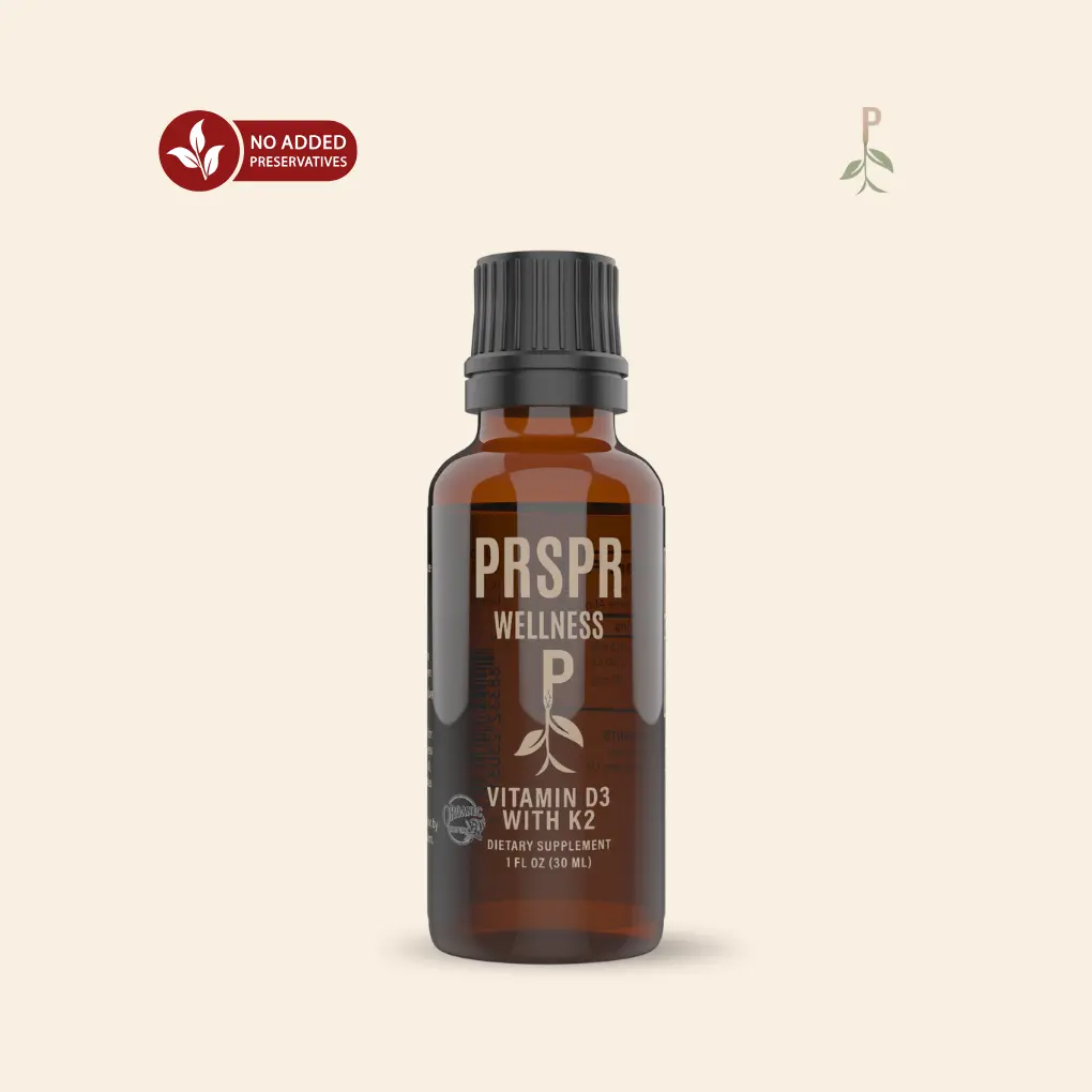 PRSPR Wellness Vitamin D3 + K2 MK7 - Bone & Immune Drops