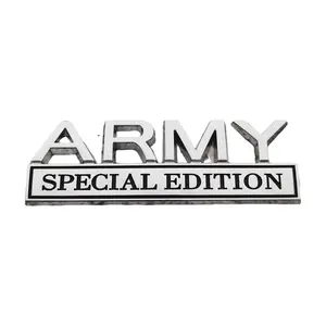ARMY Edition Metal Car Badge | Military Style Fender Emblem | Auto Body Sticker for Jeep Truck SUV
