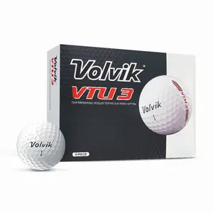 Volvik VTU3 Golf Balls - White Carbon Single Core, L.R.T. Urethane Cover, 332 Dimple Design, 80 Compression, Tour Performance