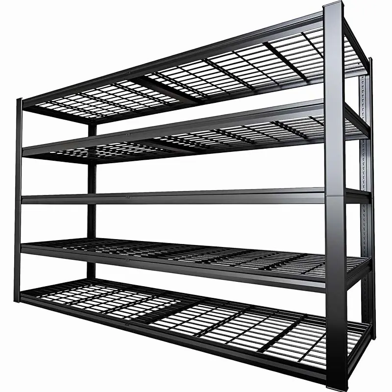 3000 LB Heavy-Duty Metal Storage Shelves - 5-Tier Extra Wide Utility Rack with Adjustable Height, No-Bolt Easy Assembly, Easyclimb Rubber ft for Garage, Warehouse, Kitchen - Solid Metal Construction, Organiser, Steel
