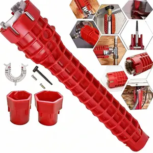 Tap Spanner Tool,Faucet and Sink Installer, Multifunctional Wrench Kit, Anti-Slip Sink Faucet Installation Socket Wrench, Ideal for Kitchen/Bathroom Sink Repair