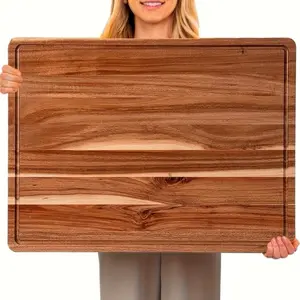 Extra Large Cutting Board for Kitchen, 24 X 18 Inch Large Wooden Cutting Boards with Juice Groove, Thick Butcher Block Cutting Board for Meat Vegetables, Large Charcuterie Board