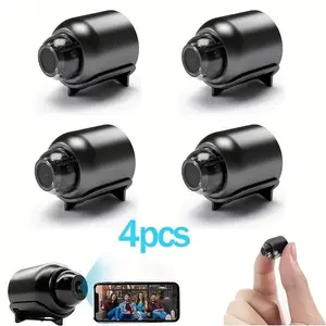 1/4pcs Wireless Surveillance Camera X5 Night Vision 2.4GHz/5GHz WiFi Wireless Smart Security Camera - High Definition, 360 ?? Rotation, Black, Ideal for Home And Office Surveillance, Office Wireless Surveillance Camera | Modern Ca