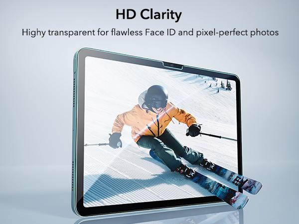 ESR 2 Pack Screen Protector for iPad Air11/13 inch 2026&iPad Pro 11/13 inch 2025/2024 | 9H Tempered Glass Film | with UltraFit Tray | Apple Pencil Support | Scratch Resistant | HD Clarity | Bubble Free