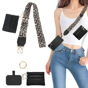 SSYERT Adjustable Crossbody Phone Lanyard with Zippered Pouch, Clip and Go Strap for Phone and Wallet, Hands-Free Multifuctional Cell Phone Strap for Women/Men, Perfect for Travel, Running, Shopping, Valentine's Day Gifts,New Year Gifts