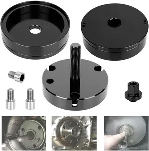 Diesel Front & Rear Crankshaft Seal Wear Sleeve Installer Tool Compatible with CAT Caterpillar CAT 6V-6142, 6V-6143, 5P-1737 (3), 9S-8858 and 5P-1733, Steel Crankshaft Seal Installation Tool, Black