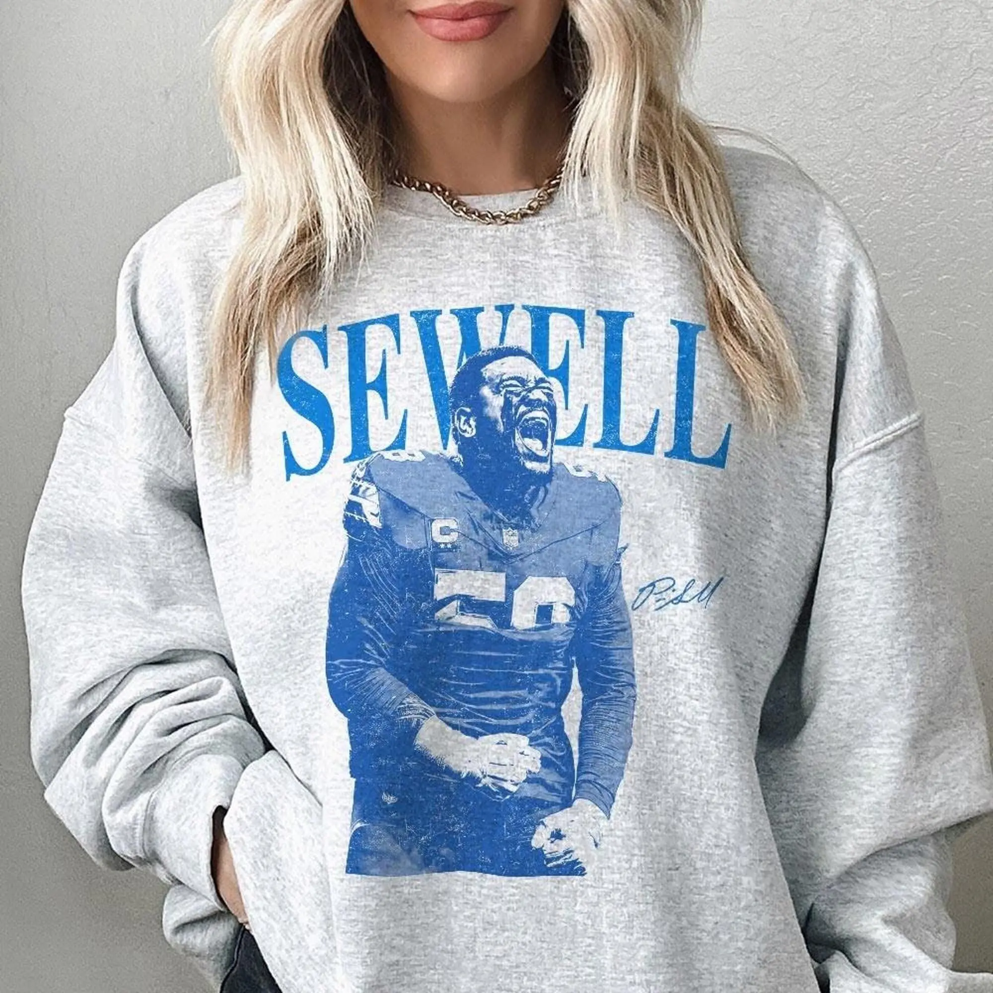 Penei Sewell Detroit Vintage Sweatshirt, Game Day Sweatshirt, Football Sweatshirt