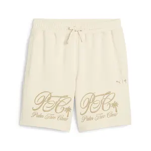 PUMA Mens Palm Tree Club 8 Inch Golf Shorts Golf Casual Bottoms Casual - White