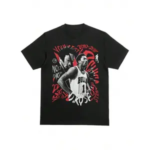 Hip-Hop Style Poster Pure Cotton 220 Grams Unisex Rapper Clothing Short-Sleeved T-Shirt