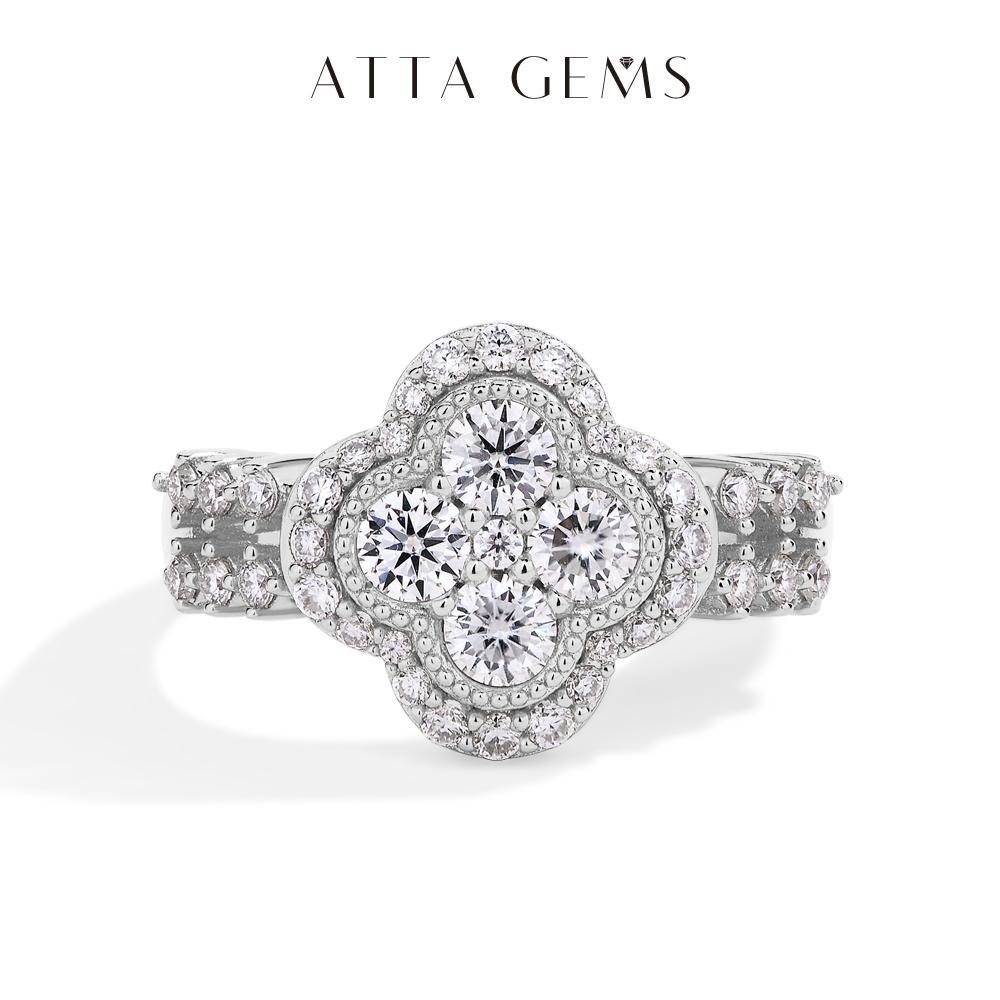 Total 1.3 Carat D/VVS1 Color Synthetic Moissanite Ring for Man and Women For Daily Wear and Gift For Engagement Wedding Ring R126 SpringStatements