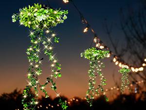 Solar Lights Outdoor 2025 NEW Release 66 LED 2 Pack Hanging Artificial Plants Fairy Lights, Garden Pathway Lights Ornaments Outdoor Lantern Mock Lime Twinkly String Lights, Pathway Lights, Perfect Gifts Presents for Mum Grandma Solar Lights Outdoor 2025 NEW Release 66 LED 2 Pack Hanging Artificial Plants Fairy Lights, Garden Pathway Lights Ornaments Outdoor Lantern Mock Lime Twinkly String Lights, Pathway Lights, Perfect Gifts Presents for Mum Grandma