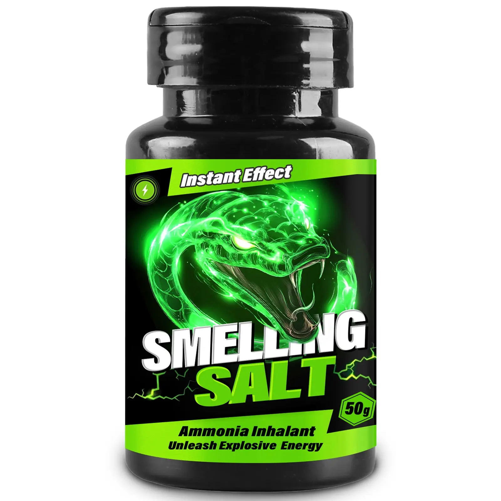 Max Strength Smelling Salts for Athletic Performance – Fast-Acting Ammonia Inhalant for Weightlifting & Powerlifting – Energy & Focus Booster for Sports – 50g