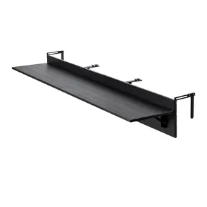 【FathersDayGift】VEVOR Balcony Hanging Table,  , 12 x 59 in Folding Balcony Railing Table, Outdoor Balcony Bar Table for Railings, 50 lbs Loading, Fit Railing from 1" to 5.9", Serving Table for Patio & Deck