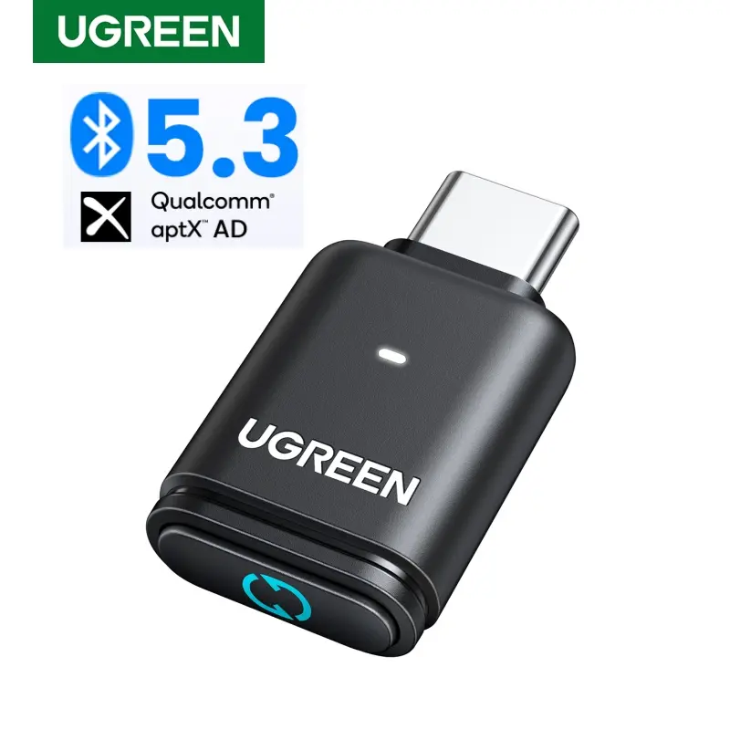 UGREEN USB-C Bluetooth Adapter for PS5, Bluetooth 5.3 Audio Adapter with APTX Low Latency & aptX-Adaptive, Wireless Audio Transmitter to Connect Wireless Headphones & Earbuds tiktokshopbacktoschool