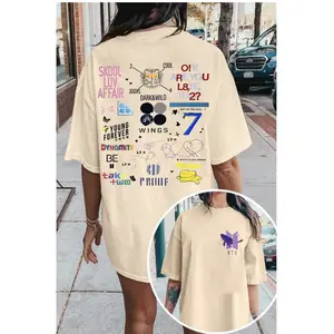 Bangtan Eras Logo World Tour 2026 Retro Unisex Oversized Tee | Trendy Music Inspired Apparel | Gift For Fans