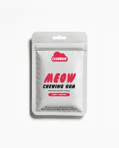 Clooudie Meow Chewing Gum, Cherry Flavor, 30 Gum,  Support Confidence & Vitality, Maintain Daily Balance, Support Monthly Comfort, Dietary Supplement, Sugar Free