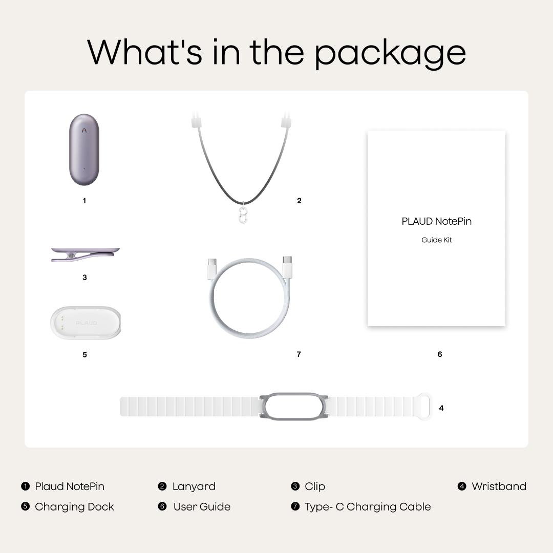 Plaud NotePin / NotePin S Wearable AI Voice Recorder, One-Touch Clip Recording, AI Transcription for Meetings, Interviews & Daily Work, Useful Gadget & Gift for Him or Her Plaud NotePin / NotePin S Wearable AI Voice Recorder, One-Touch Clip Recording, AI Transcription for Meetings, Interviews & Daily Work, Useful Gadget & Gift for Him or Her