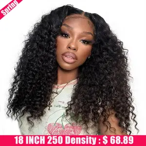 GARAXIS Kinky Curly Human Hair 250% Density 18-24 Inches Curly Wig with HD Lace Front 13x4 Lace Front Wig for Beginners #TikTokShopBlackFriday
