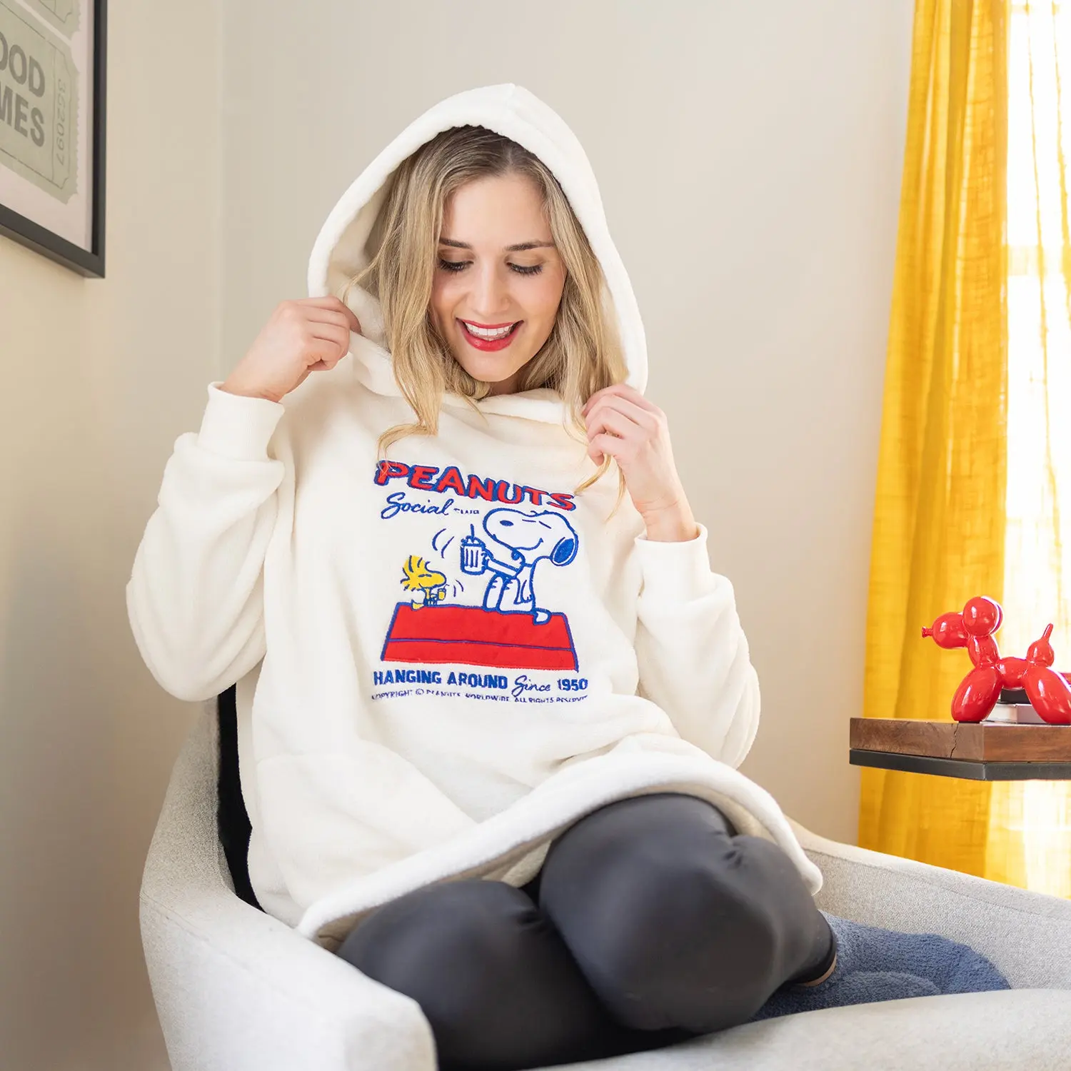 Berkshire Peanuts Lounge Hoodie Womenswear,Blanket Hoodie Wearable Blanket Sweatshirt Oversized Hooded Blanket Sweater Gift for Women