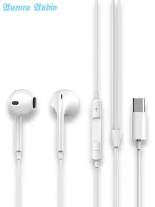 USB-C Wired Sports Earbuds Built-in Mic Comfort In-Ear Headphones for Running Workout,Volume Control Headset for Android Laptop,lets you escape into your own music world