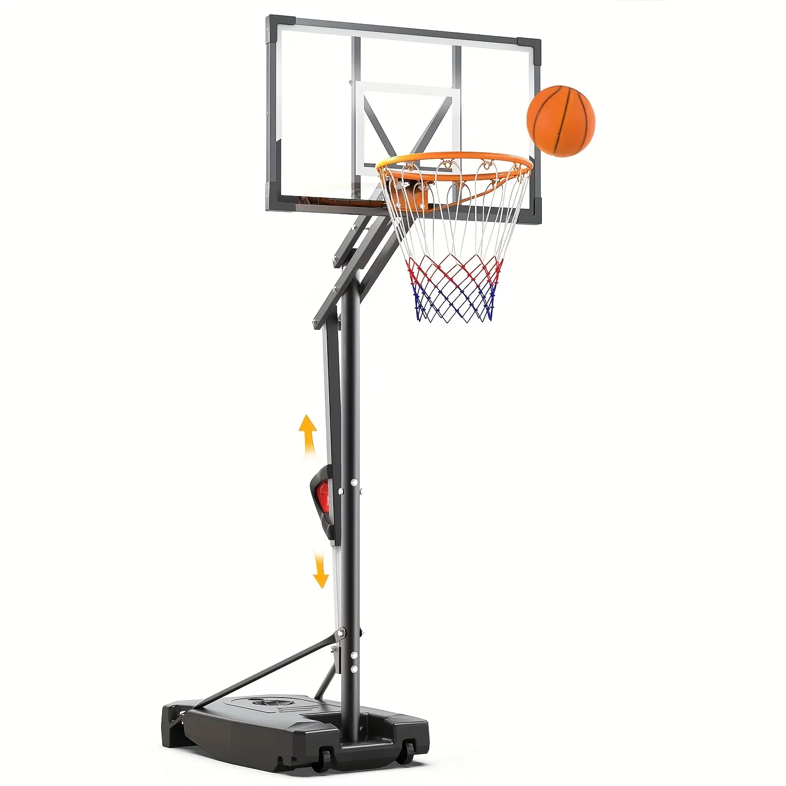 【Summer Sale】DAYAGO Portable Basketball Hoop System - 8.5 FT Height-Adjustable Goal with 33" Backboards, Wheels, Ideal for Children's Training Equipment, Driveway & Indoor/Outdoor Play, Adults