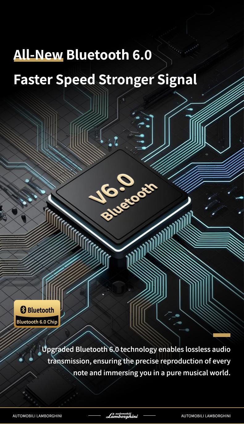 Lamborghini Official Wireless Earbuds | Sport Ear Hook Bluetooth 6.0 Electronic Headphones | Deep Bass, Low Power Use| Comfortable for Running, Gym & Daily Calls Earphones Audio Headset | Excellent Gifts for tiktokshopcreatorpicks