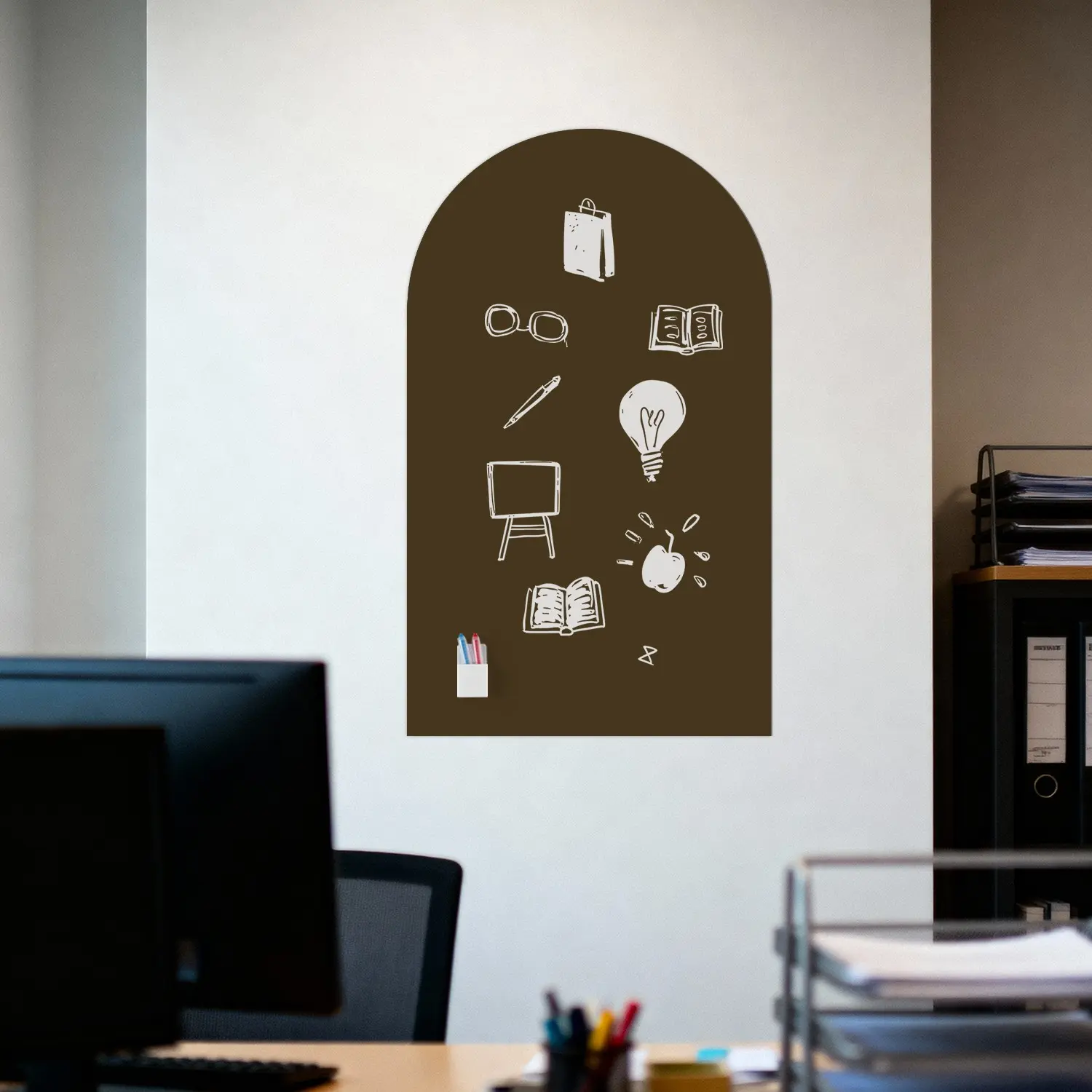 Reusable Self-Adhesive Chalkboard Wall Stickers, Erasable Surface, Creative Themed Vinyl, DIY Magnetic Whiteboard, Whiteboard Pens for Home Office Classroom