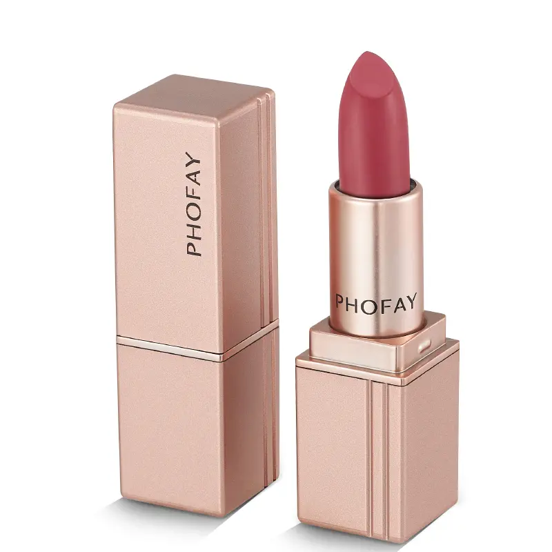 PHOFAY 8-Color Matte Lipstick Set, Long-Lasting & Transfer-Resistant Creamy Formula, Hydrating Lip Makeup, Compact Daily Wear Cosmetic, Hydrate, Coffee, Lip Balm, Pigment, Lip Care