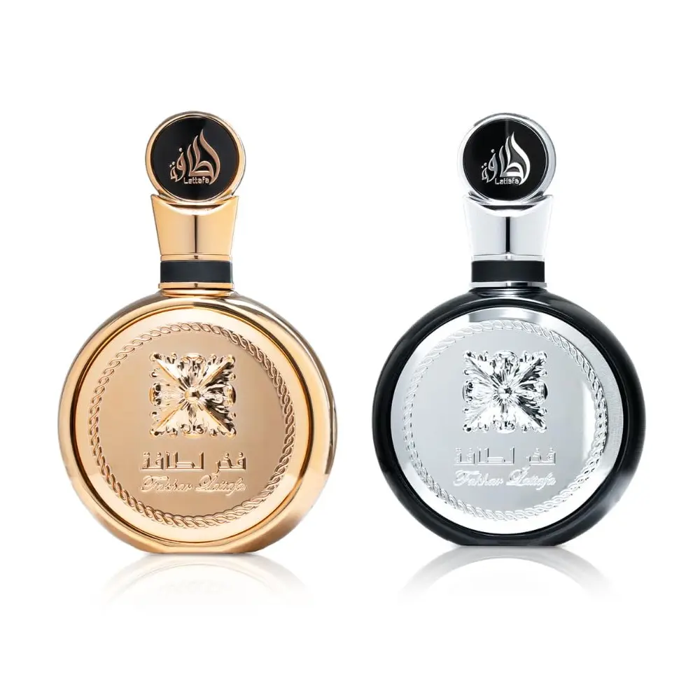 Men's Luxury Scented Fragrance Bundle Pack - Lattafa Fakhar, Fakhar Gold Extrait, 3.4 oz Each, Mint Aroma, Daily Wear
