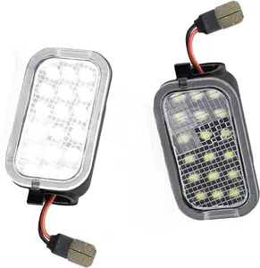 2Pcs LED Side Mirror Puddle Light 6000K White IP67 for Cadillac Escalade Chevrolet GMC OE 15875000 15874999 18LED 140Lms 50000+Hrs Direct Replacement Car Led Upgrade