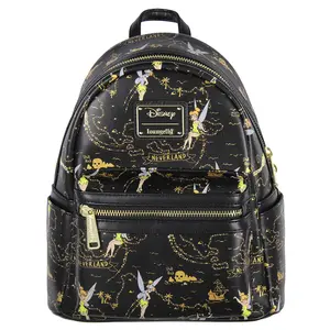 Loungefly Disney Tinkerbell Neverland Treasure Map All-Over Print Little Bit Of Pixie Dust Mini Backpack 11"