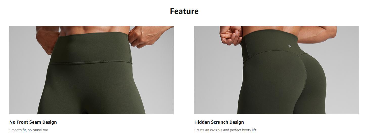 CRZ YOGA Secretsculpt Womens Butterlift Scrunch Butt Workout Leggings 25" /28"- No Front Seam High Waisted Yoga Pants Booty