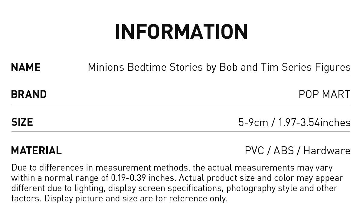 POP MART Minions Bedtime Stories by Bob and Tim Series Figures