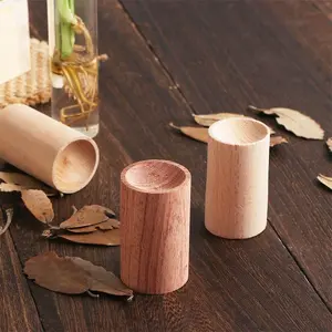 Wooden Essential Oil Diffuser Natural Cherry Wood Passive Aroma Diffuser No Heat No Electricity Compact Design for Home Office Bedroom Car Interior