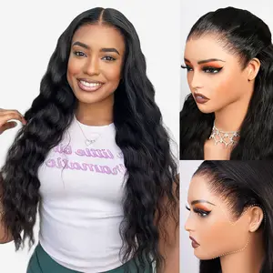 Megalook Flowy Bohemian Curls Wig Glueless 13x6 Lace Frontal Wig Ear To Ear Pre-plucked Natural Hairline Natural Curly Hair Pre Bleached Via Drawstring Band For Any Head