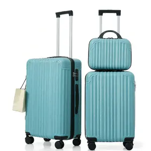 Luggage 3 Piece Set Suitcase Spinner Hardshell Lightweight TSA Lock (blue, 12/20/24in)