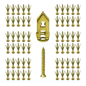 120PCS Self Drilling Drywall Anchors with Screws Kit, Zinc Plated Steel Drywall Grip Anchors, No Pre Drill or Holes in Wall, Zinc Expansion Screws for Shelves, Mirrors, Curtain Rods, Picture Frames