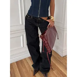 Tidal Wave Low Rise Straight Leg Jeans Raw Denim